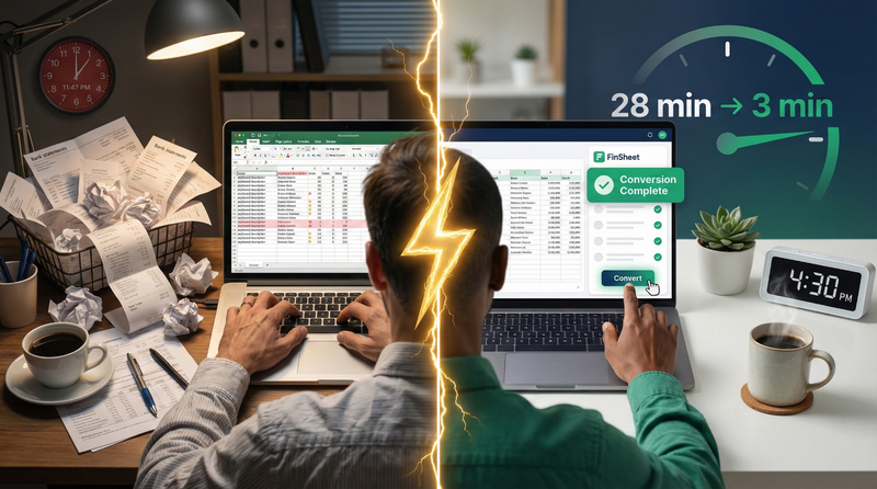 Convert PDF Bank Statements to Excel Fast (Without Errors) - FinSheet AI